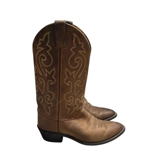 Justin Men's Leather Western Boots 2253 Buck 13" Round Toe Cowboy Size 8.5 D - Picture 3 of 7
